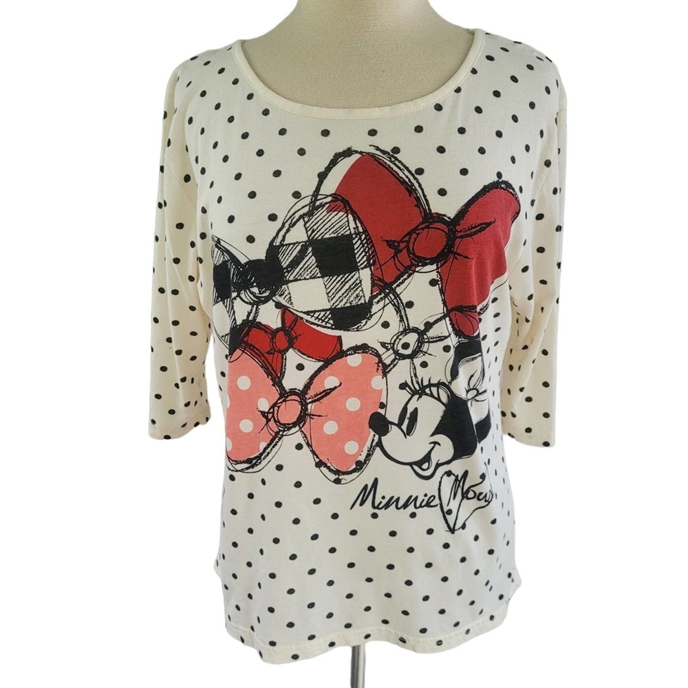 Walt Disney Parks Minnie Mouse half sleeve polka dot t-shirt size XL